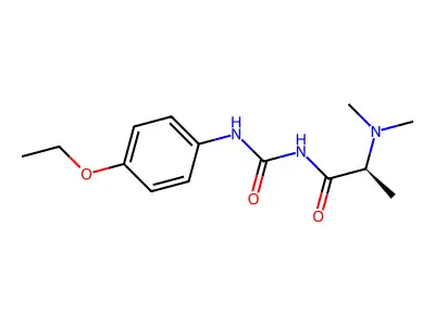 Urea, 1-(N,N-dimethylalanyl)-3-(p-ethoxyphenyl)- structure