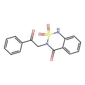 1H-2,1,3-Benzothiadiazin-4(3H)-one, 3-(2-oxo-2-phenylethyl)-, 2,2-dioxide structure
