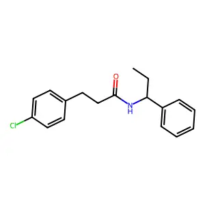3-(4-Chlorophenyl)-N-(1-phenylpropyl)propanimidic acid structure