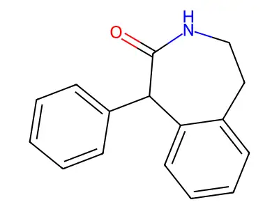1-phenyl-1,3,4,5-tetrahydro-3(2H)-benzazepin-2-one structure