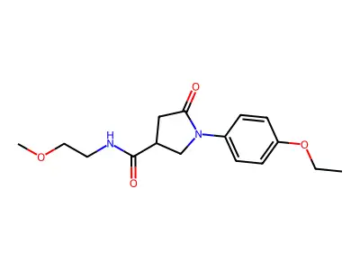1-(4-ethoxyphenyl)-N-(2-methoxyethyl)-5-oxopyrrolidine-3-carboxamide structure