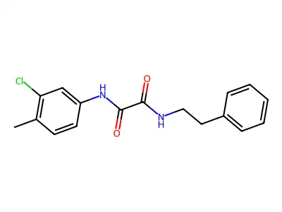 N-(3-chloro-4-methylphenyl)-N'-(2-phenylethyl)ethanediamide structure