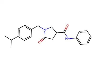 5-oxo-N-phenyl-1-[(4-propan-2-ylphenyl)methyl]pyrrolidine-3-carboxamide structure