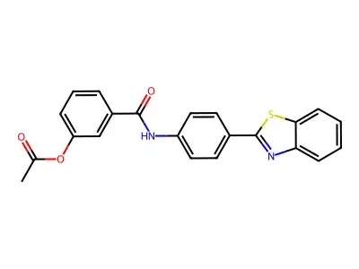 3-{[4-(1,3-Benzothiazol-2-yl)phenyl]carbamoyl}phenyl acetate structure