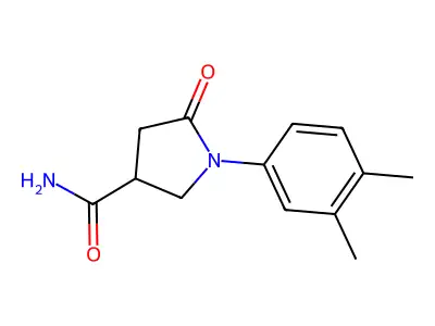 1-(3,4-Dimethylphenyl)-5-oxopyrrolidine-3-carboxamide structure