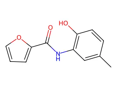 N-(2-hydroxy-5-methylphenyl)furan-2-carboxamide structure