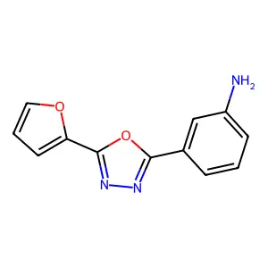 3-[5-(Furan-2-yl)-1,3,4-oxadiazol-2-yl]aniline structure