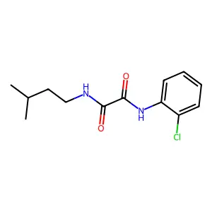 N'-(2-chlorophenyl)-N-(3-methylbutyl)oxamide structure