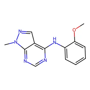 N-(2-methoxyphenyl)-1-methyl-1H-pyrazolo[3,4-d]pyrimidin-4-amine structure