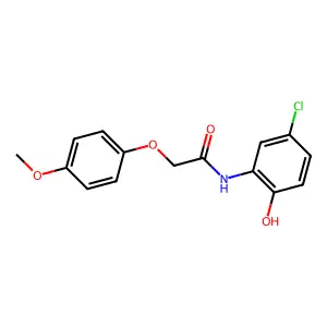 N-(5-chloro-2-hydroxyphenyl)-2-(4-methoxyphenoxy)acetamide structure