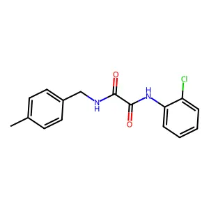N-(2-chlorophenyl)-N'-(4-methylbenzyl)ethanediamide structure