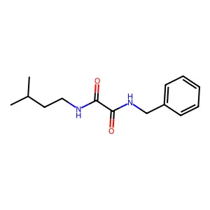 N'-benzyl-N-(3-methylbutyl)oxamide structure
