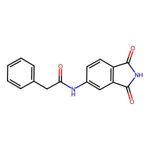 N-(1,3-dioxo-2,3-dihydro-1H-isoindol-5-yl)-2-phenylacetamide structure