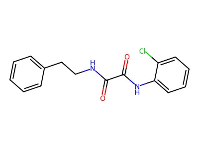 N-(2-chlorophenyl)-N'-(2-phenylethyl)ethanediamide structure