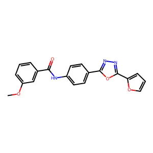 N-[4-[5-(furan-2-yl)-1,3,4-oxadiazol-2-yl]phenyl]-3-methoxybenzamide structure