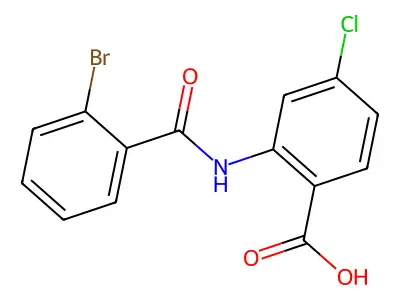 2-[(2-Bromobenzoyl)amino]-4-chlorobenzoic acid structure