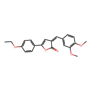 3-[(3,4-Dimethoxyphenyl)methylene]-5-(4-ethoxyphenyl)furan-2-one structure