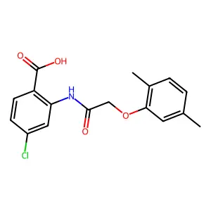 4-Chloro-2-{[(2,5-dimethylphenoxy)acetyl]amino}benzoic acid structure