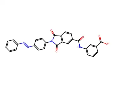 3-(1,3-Dioxo-2-(4-(phenyldiazenyl)phenyl)isoindoline-5-carboxamido)benzoic acid structure