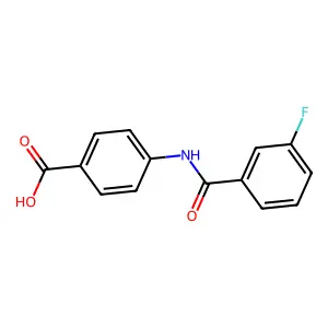4-[(3-Fluorobenzoyl)amino]benzoic acid structure