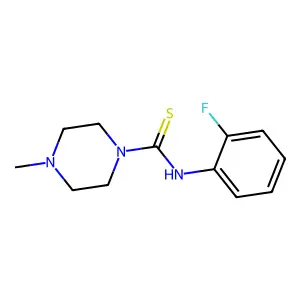 N-(2-fluorophenyl)-4-methylpiperazine-1-carbothioamide structure