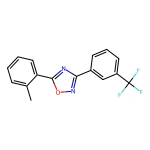 5-(2-Methylphenyl)-3-[3-(trifluoromethyl)phenyl]-1,2,4-oxadiazole structure