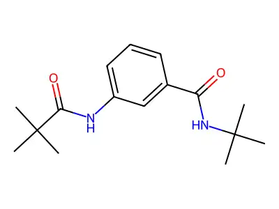 N-tert-butyl-3-(2,2-dimethylpropanoylamino)benzamide structure