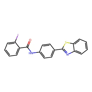 N-[4-(1,3-benzothiazol-2-yl)phenyl]-2-iodobenzamide structure
