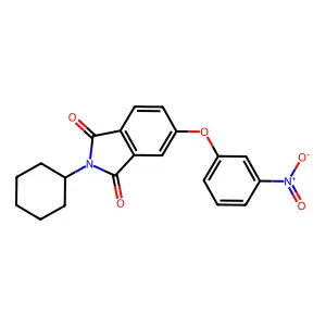 2-Cyclohexyl-5-(3-nitrophenoxy)isoindole-1,3-dione structure