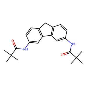 N-[6-(2,2-dimethylpropanoylamino)-9H-fluoren-3-yl]-2,2-dimethylpropanamide structure