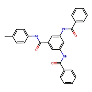 3,5-dibenzamido-N-(4-methylphenyl)benzamide structure