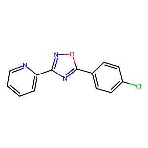 2-[5-(4-Chlorophenyl)-1,2,4-oxadiazol-3-yl]pyridine structure