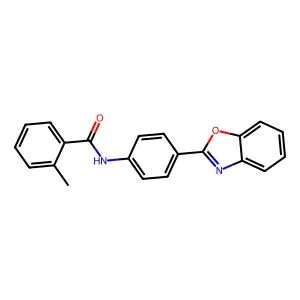 N-[4-(1,3-benzoxazol-2-yl)phenyl]-2-methylbenzamide structure