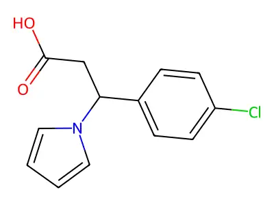 3-(4-chlorophenyl)-3-(1H-pyrrol-1-yl)propanoic acid structure