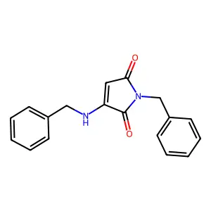 1-Benzyl-3-(benzylamino)pyrrole-2,5-dione structure