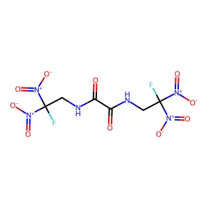 N,N'-Bis(2-fluoro-2,2-dinitroethyl)ethanediamide structure