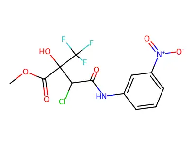 Methyl 3-chloro-2-hydroxy-4-(3-nitroanilino)-4-oxo-2-(trifluoromethyl)butanoate structure