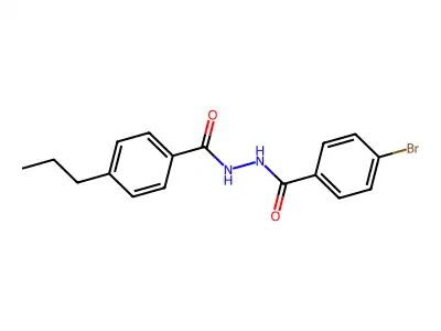 4-bromo-N'-(4-propylbenzoyl)benzohydrazide structure