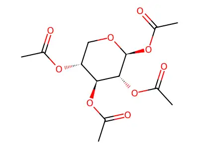 1,2,3,4-Tetra-O-acetyl-beta-D-xylopyranose structure