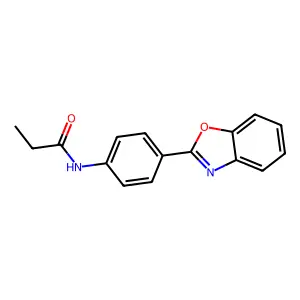 N-[4-(1,3-benzoxazol-2-yl)phenyl]propanamide structure