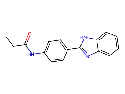 N-[4-(1H-benzimidazol-2-yl)phenyl]propanamide structure