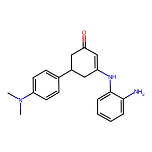 3-[(2-Aminophenyl)amino]-5-[4-(dimethylamino)phenyl]cyclohex-2-en-1-one structure