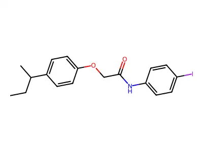 2-(4-butan-2-ylphenoxy)-N-(4-iodophenyl)acetamide structure