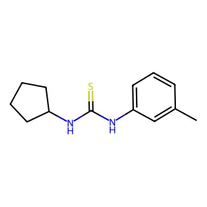 1-Cyclopentyl-3-(3-methylphenyl)thiourea structure