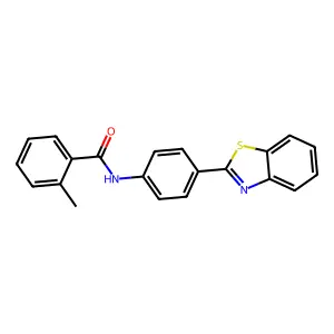 N-[4-(1,3-benzothiazol-2-yl)phenyl]-2-methylbenzamide structure