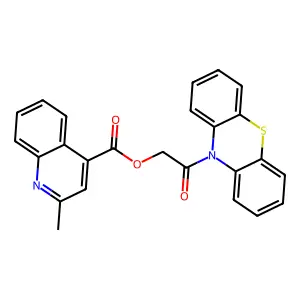 2-oxo-2-(10H-phenothiazin-10-yl)ethyl 2-methylquinoline-4-carboxylate structure