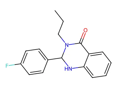 2-(4-fluorophenyl)-3-propyl-2,3-dihydroquinazolin-4(1H)-one structure