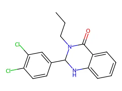 2-(3,4-Dichlorophenyl)-3-propyl-1,2-dihydroquinazolin-4-one structure