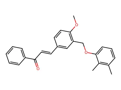 (E)-3-[3-[(2,3-dimethylphenoxy)methyl]-4-methoxyphenyl]-1-phenylprop-2-en-1-one structure