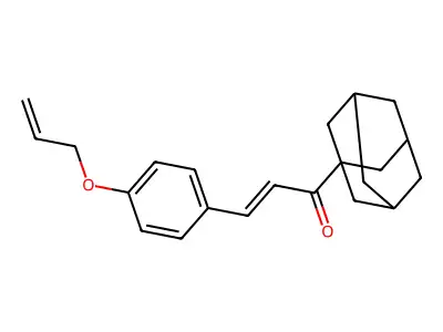 (E)-1-(1-adamantyl)-3-(4-prop-2-enoxyphenyl)prop-2-en-1-one structure